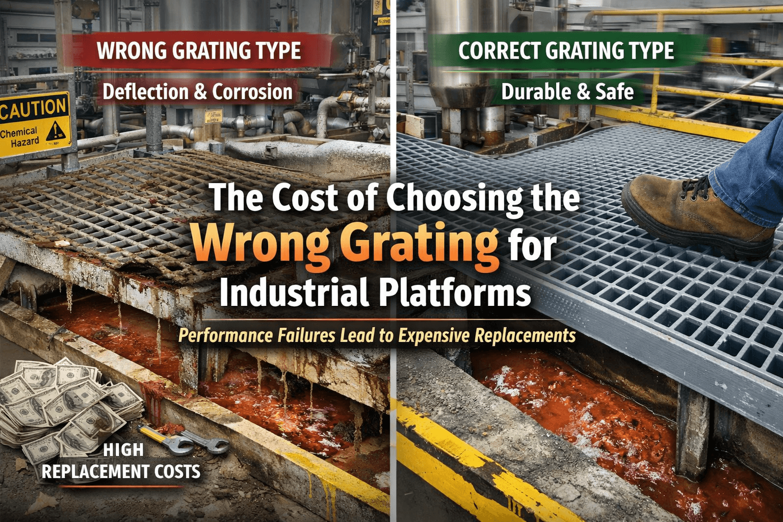 Pultruded vs Molded FRP Grating: Key Differences & Uses