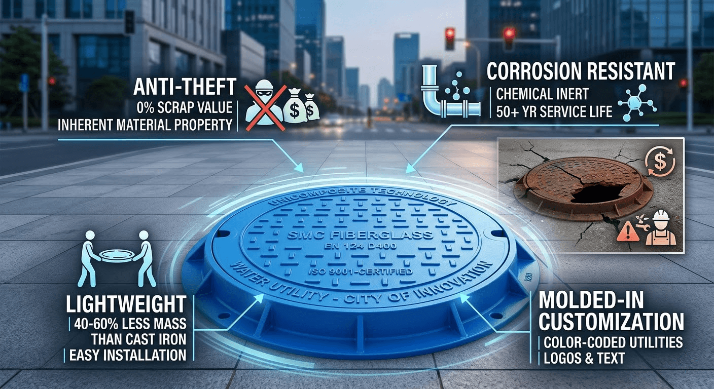 SMC Fiberglass Manhole Covers: Specs, Types & Custom Options