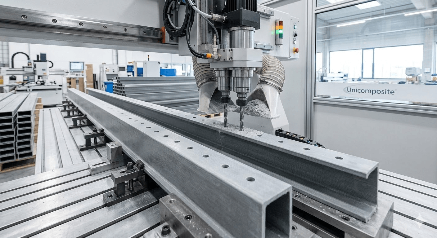 FRP Profile Drilling & Machining: Custom Holes to Your Spec