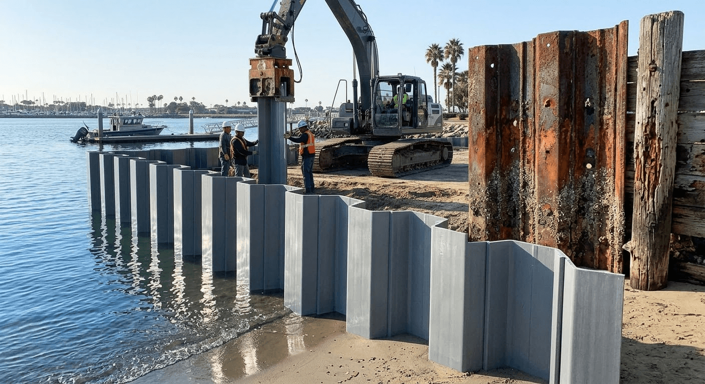 frp sheet piles FRP Sheet Piles: Types, Specs & Marine Applications