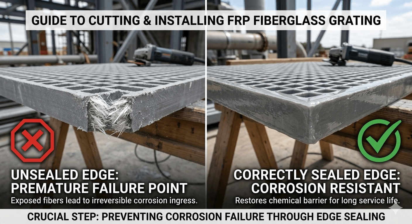 How to Cut Fiberglass Grating: Tools, Tolerances & Safety