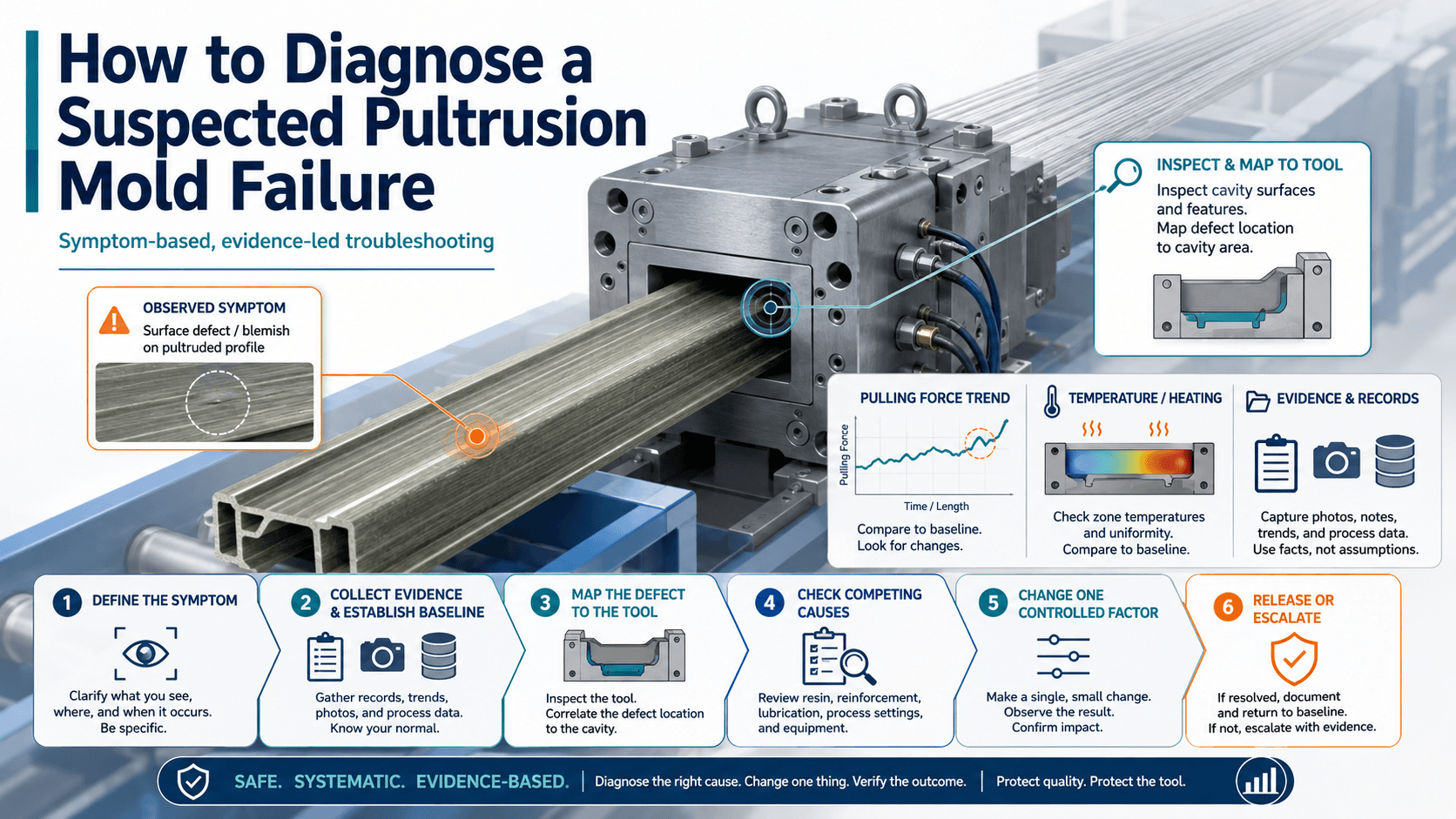how to diagnose a suspected pultrusion mold failure Pultrusion Mold Failure: Symptoms, Causes and Corrective Action