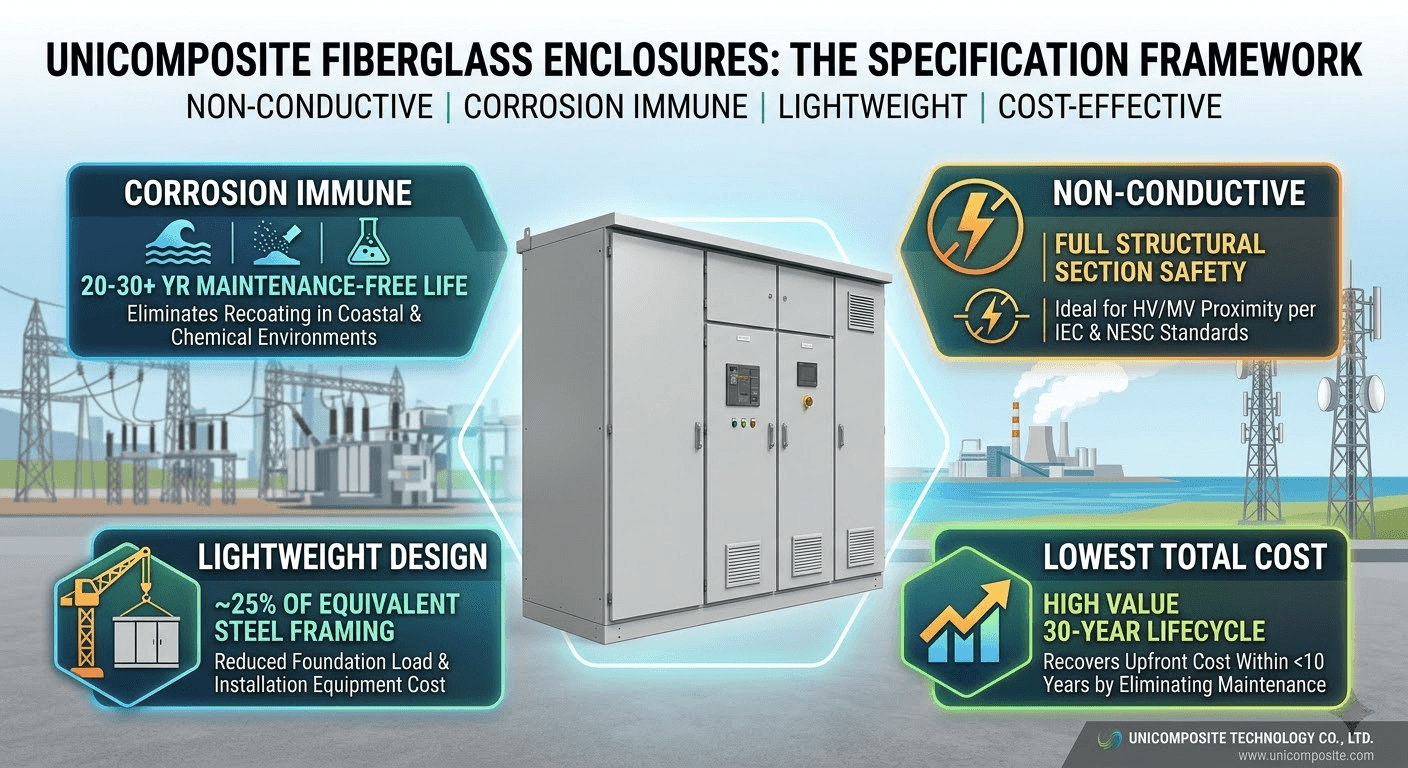 unicomposite fiberglass enclosures Fiberglass Enclosures: Types, Specs & Industrial Uses