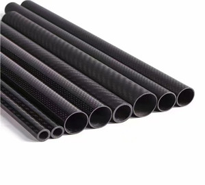 Black carbon fiber round tube Carbon Fiber / Roller
