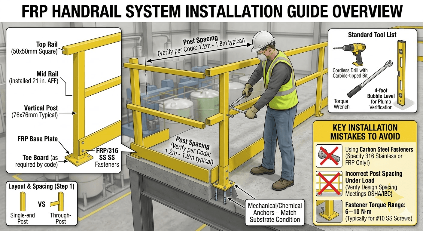 FRP Handrail Installation: Step-by-Step Guide & Best Practices