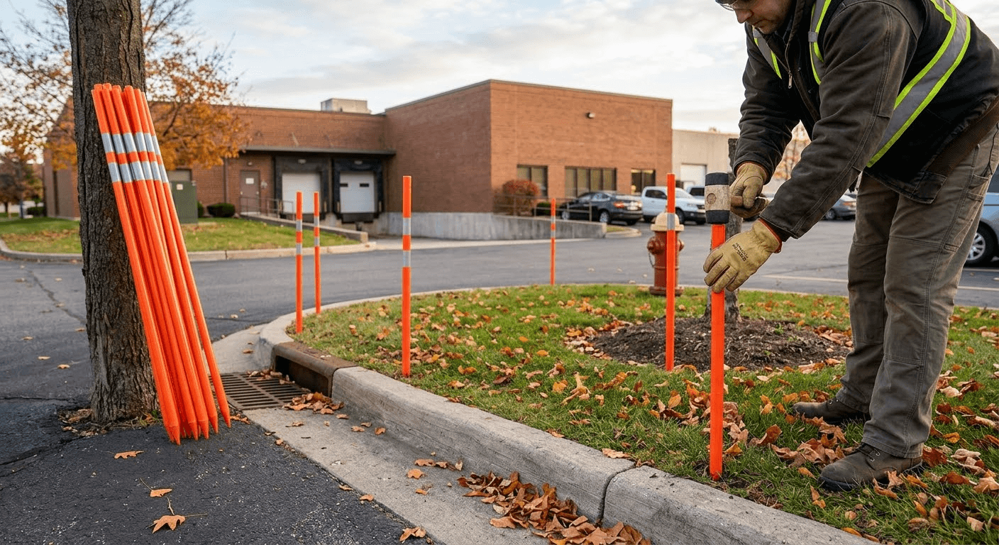 How to Install Driveway Markers and Snow Stakes
