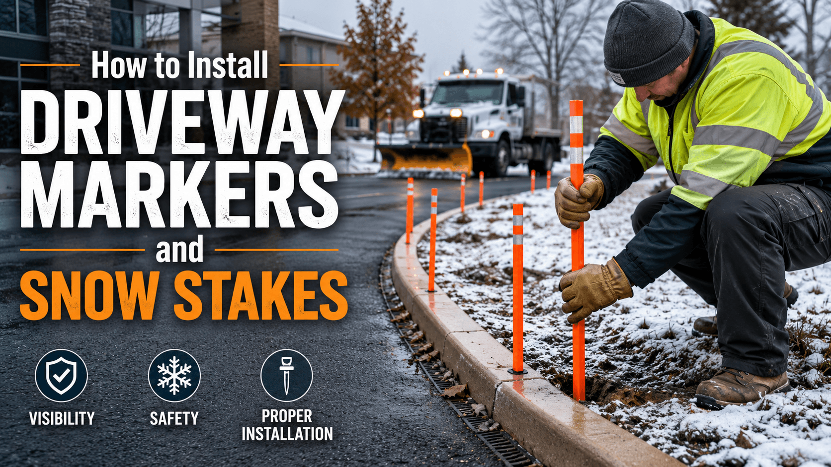 How to Install Driveway Markers and Snow Stakes