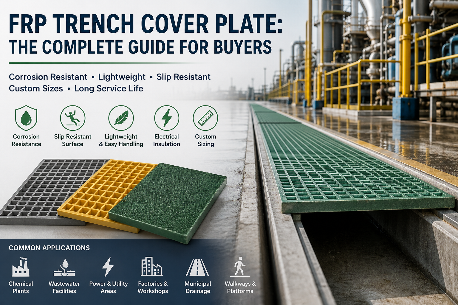 frp trench cover plate FRP Trench Cover Plate: Uses, Benefits and Buying Guide