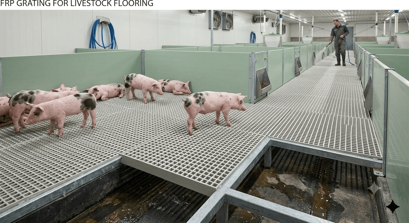 frp grating for livestock flooring 2 FRP Grating for Livestock Flooring