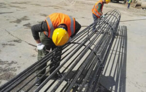 Fiberglass rebar construction site