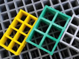 Yellow Green and Grey Fiberglass Moulded Grating