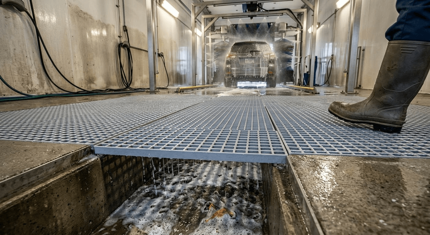 FRP Car Wash Grating 2 FRP Car Wash Grating: Benefits and Buying Guide