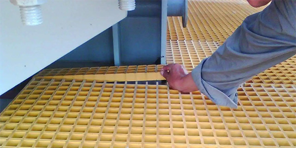 FRP grating installation