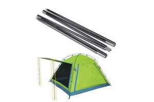 Tent poles and tents made of fiberglass