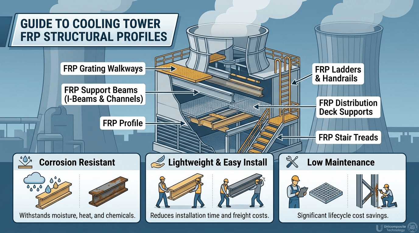 guide to cooling tower frp structural profiles Cooling Tower FRP Structural Profiles Guide