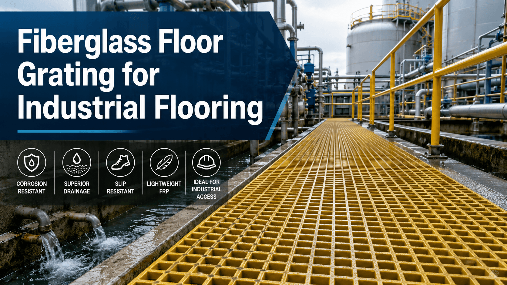 Fiberglass Floor Grating for Industrial Flooring