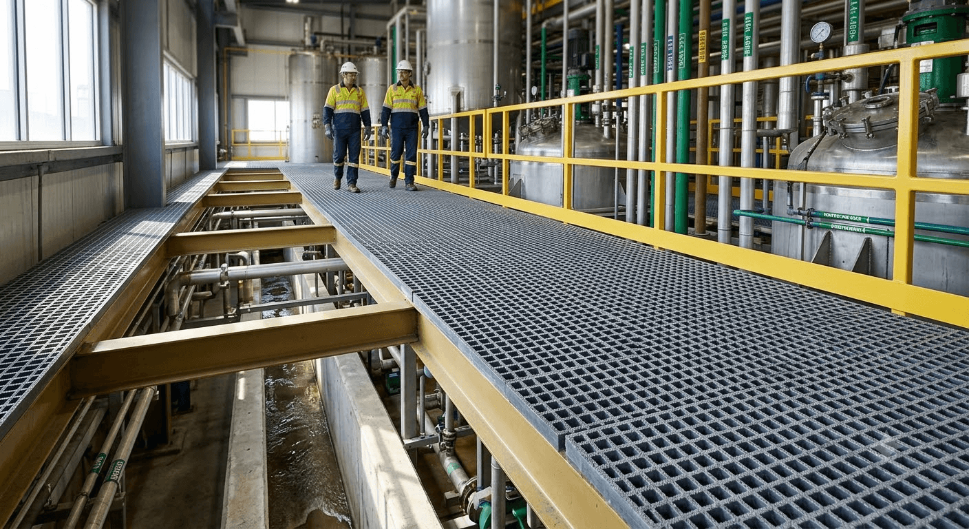 Fiberglass Floor Grating for Industrial Flooring