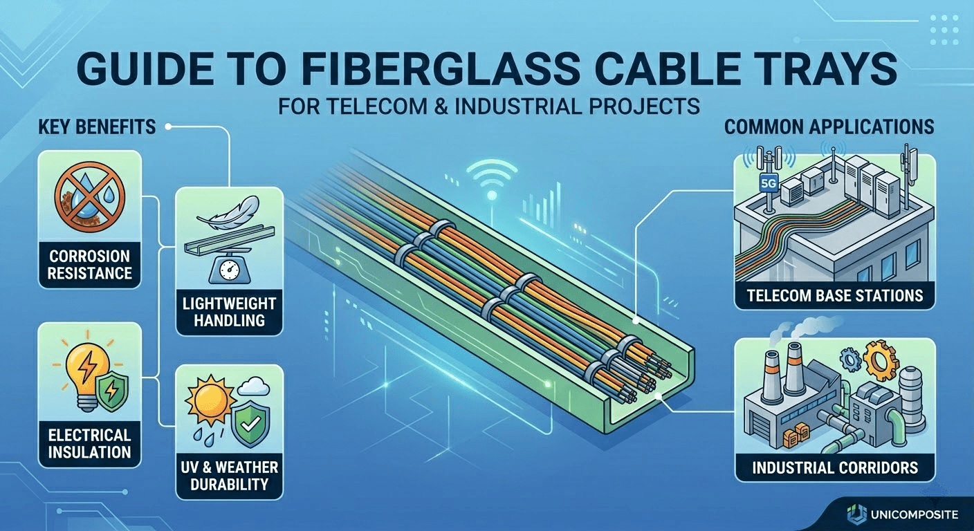 guide to fiberglass cable trays Fiberglass Cable Tray for Telecom Applications
