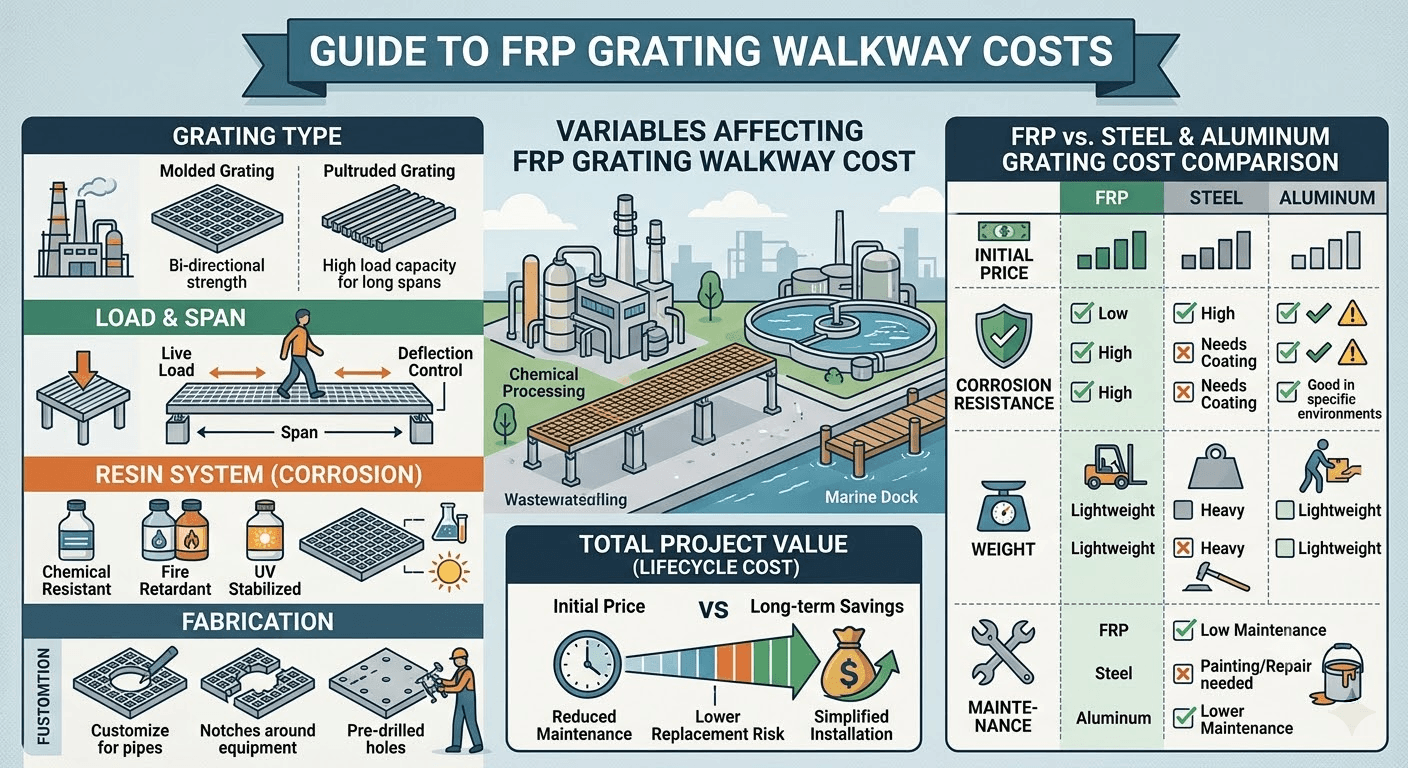 guide to frp grating walkway costs FRP Grating Walkway Cost: What Buyers Should Know