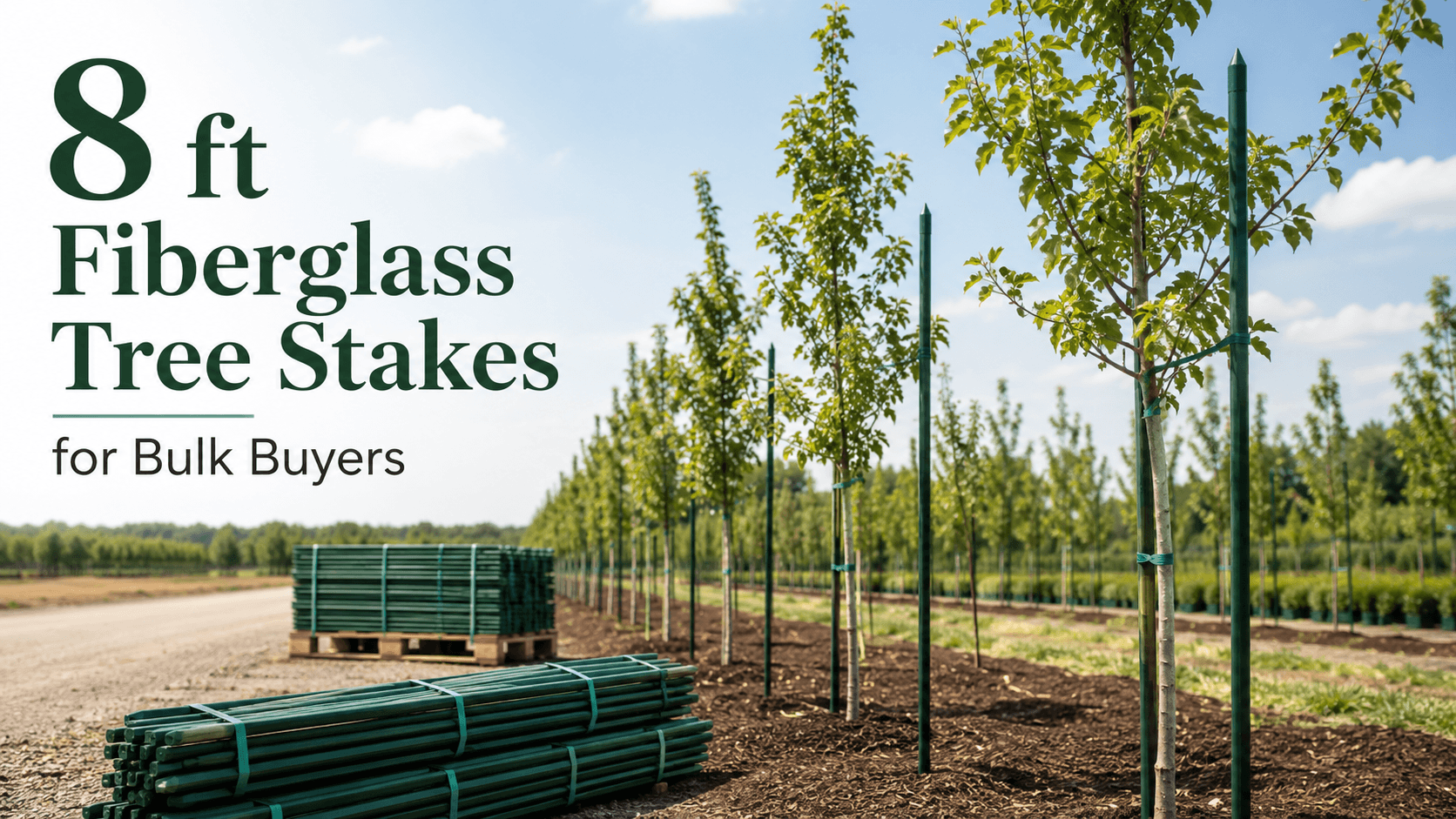 8 ft Fiberglass Tree Stakes 8 ft Fiberglass Tree Stakes for Bulk Buyers
