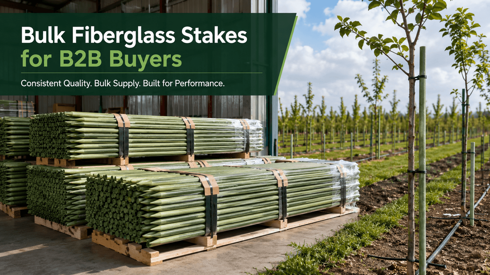 Bulk Fiberglass Stakes for B2B Buyers