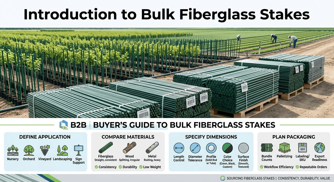 Bulk Fiberglass Stakes for B2B Buyers