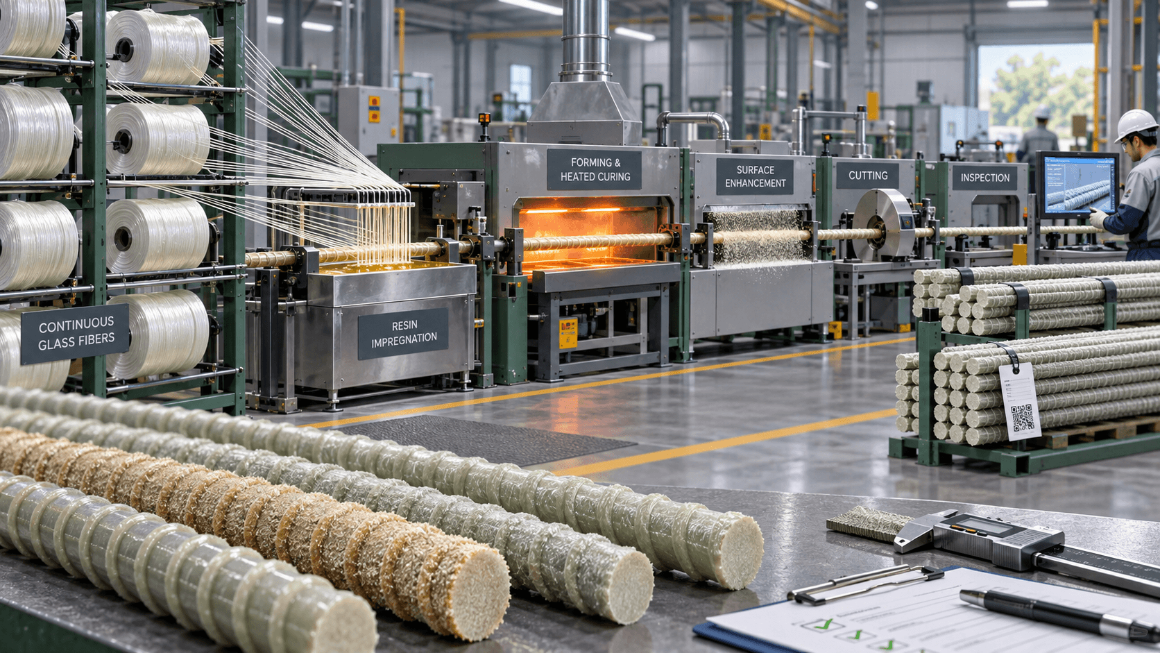 fiberglass rebar manufacturing process Fiberglass Rebar Manufacturing Process: From Materials to Quality Control