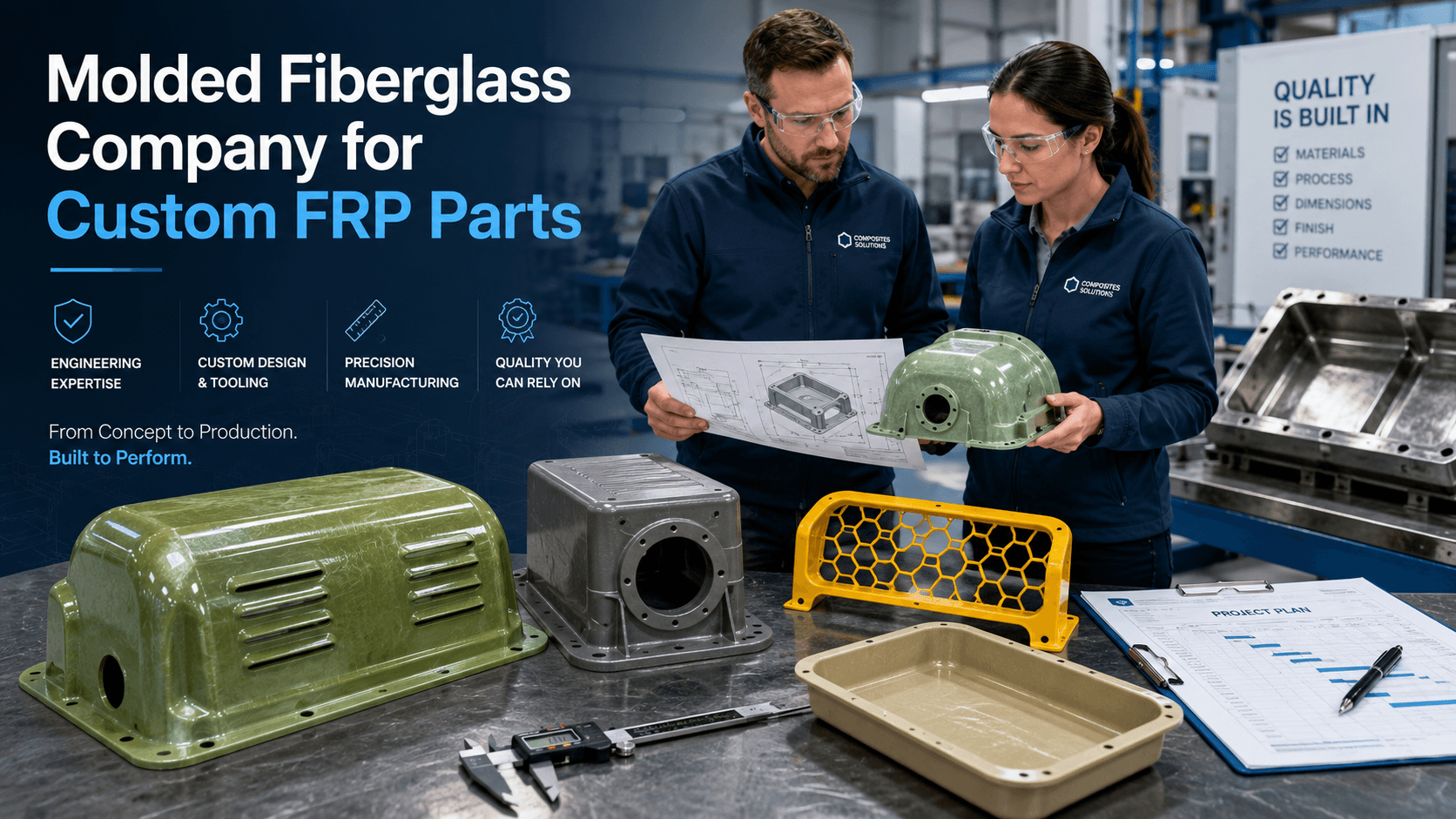 Molded Fiberglass Company for Custom FRP Parts