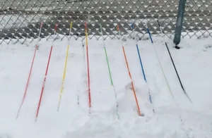 fiberglass snow pole driveway markers