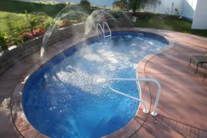 fiberglass deck pool