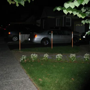 orange driveway markers