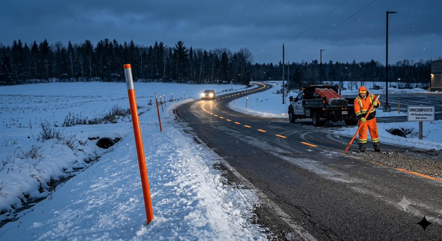 Fiberglass Highway Markers for Road Safety