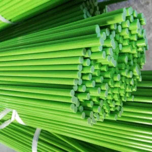green fiberglass stakes