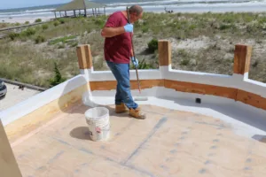 how to fiberglass a deck