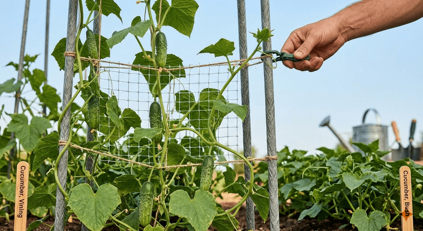 fiberglass cucumber stakes 2 Fiberglass Cucumber Stakes: Choosing and Using a Support System