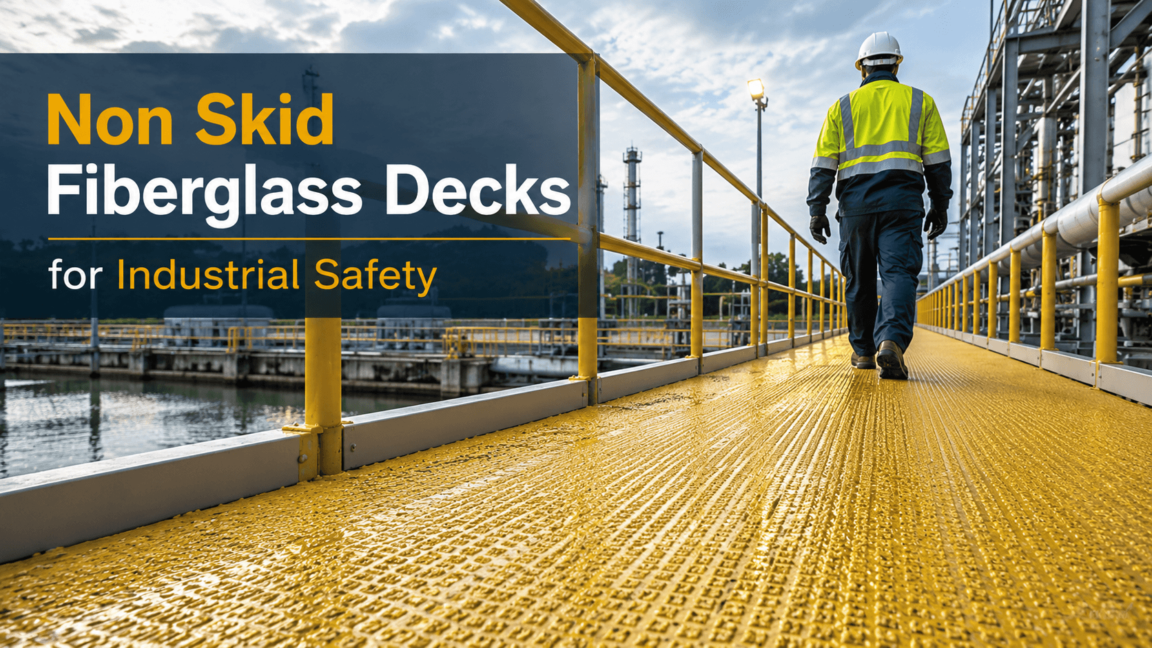 Non Skid Fiberglass Decks for Industrial Safety
