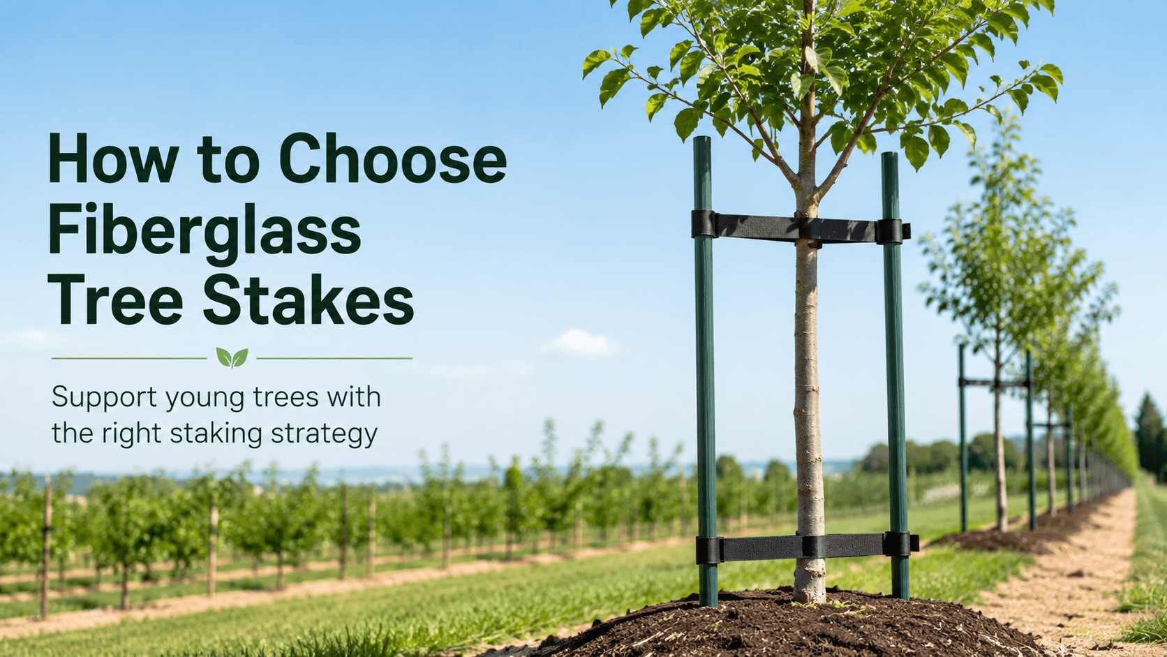 how to choose fiberglass tree stakes How to Select Fiberglass Tree Stakes for Nurseries and Orchards
