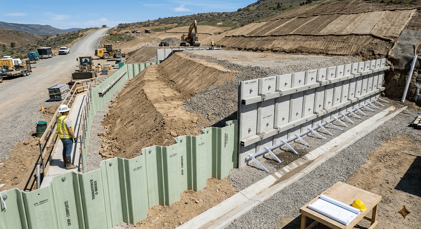 frp retaining wall FRP Retaining Walls: Materials, Tradeoffs, and Where They Fit
