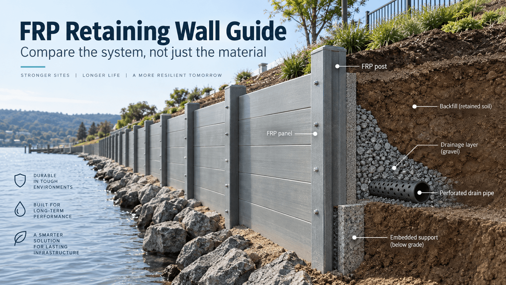 FRP Retaining Walls: Materials, Tradeoffs, and Where They Fit