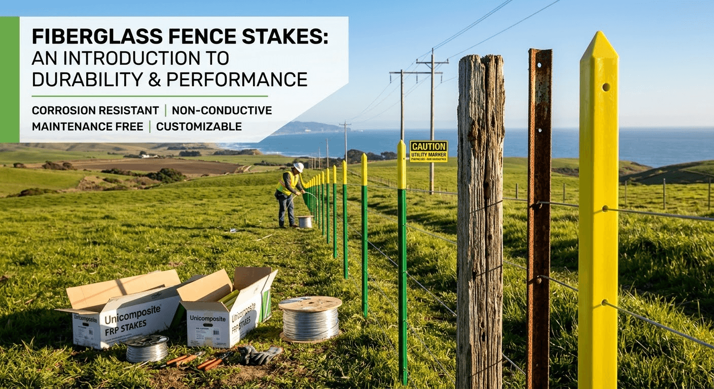 fiberglass fence stakes Fiberglass Fence Stakes vs Wood and Steel | FRP Guide