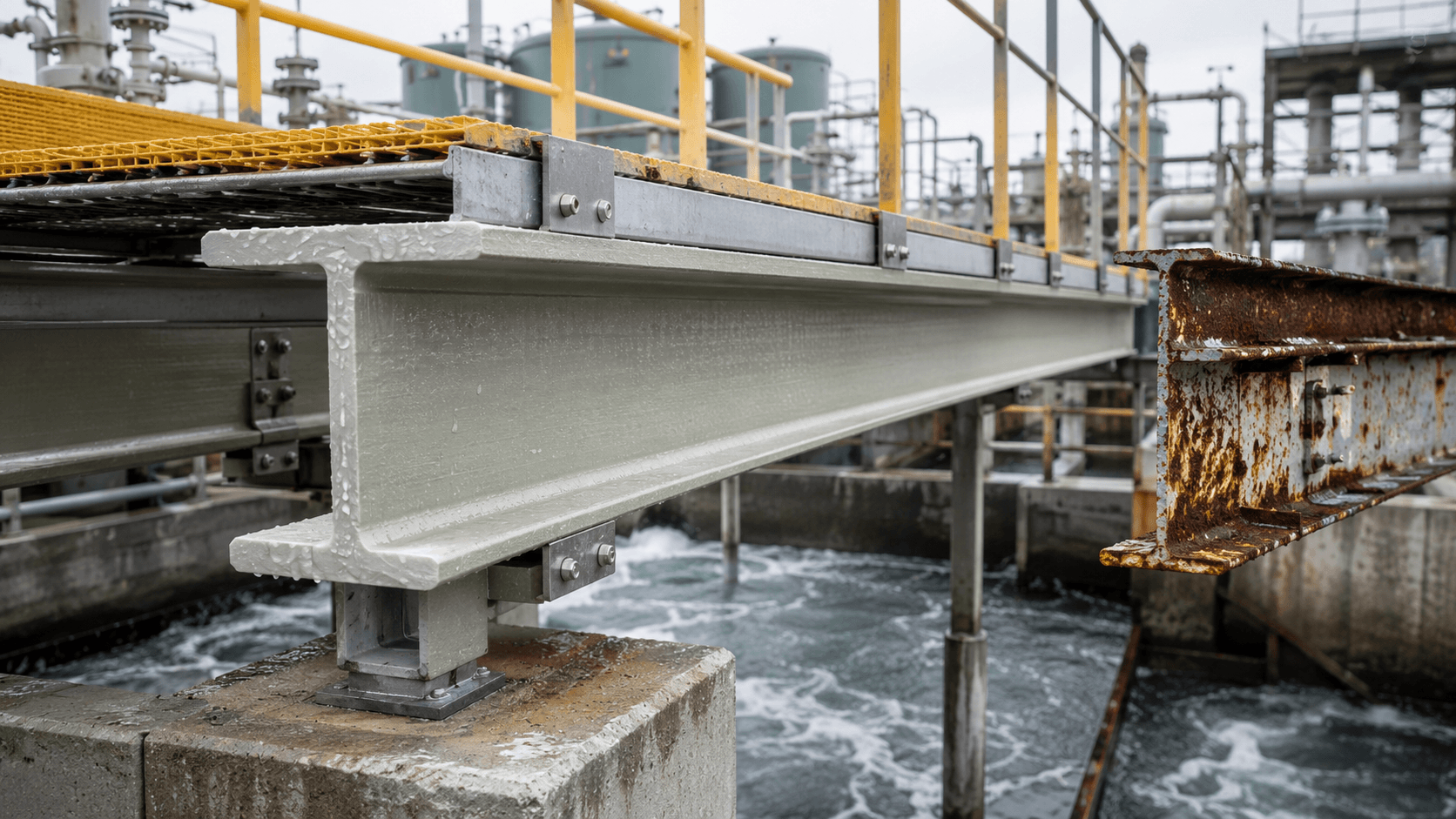 fiberglass h beam Fiberglass H Beam Cuts Corrosion and Maintenance Costs