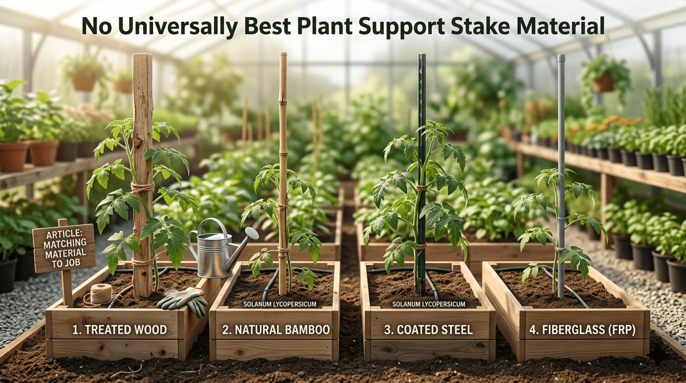 no universally best plant support stake material Which Material Is Best for Plant Support Stakes?